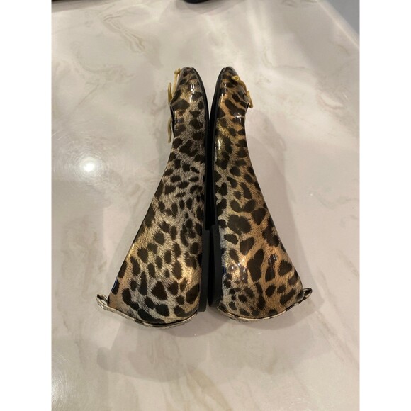 New Chico’s Shoes Cheetah Print Flats Size 9 Faux Patent Leather Animal Print - Picture 5 of 9